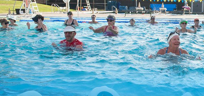 Shallow Water Aerobics Class